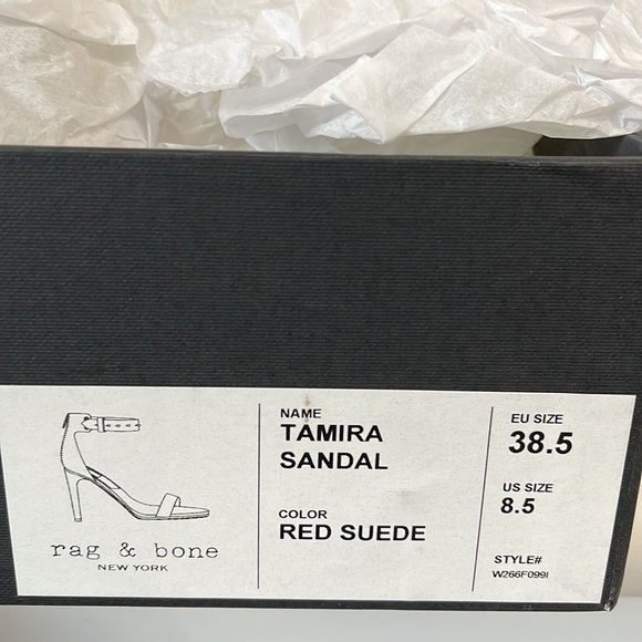 Rag & Bone Tamira sandal red suede - Picture 8 of 8